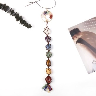 7 Chakra Hanging Tassel Necklace - Balance & Healing